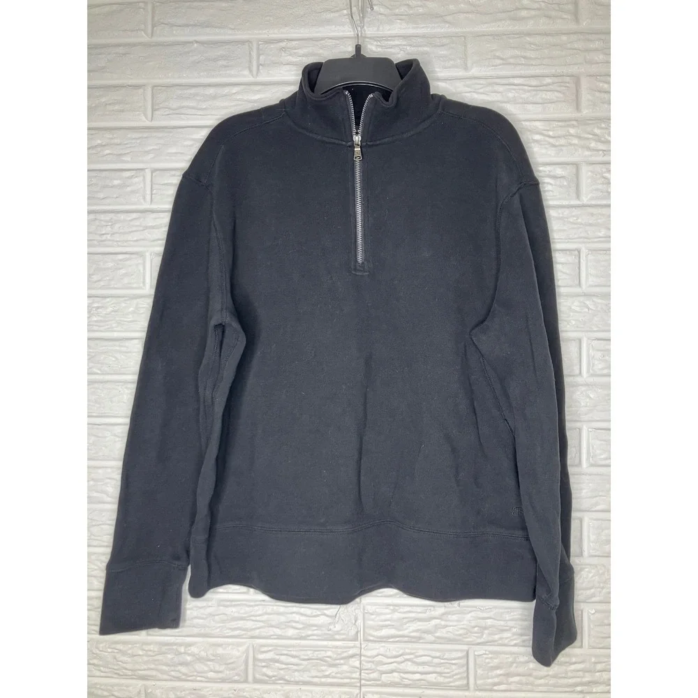 Banana Republic black quarter‎ zip pullover sweatshirt men's size medium casual